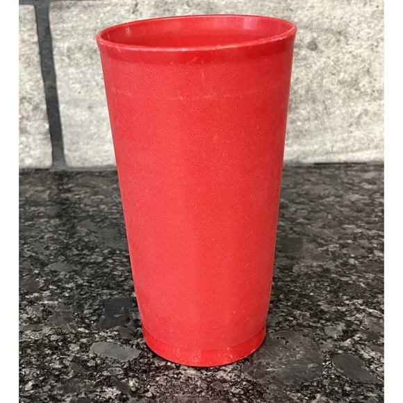 (2) Vintage Tupperware Harvest 12 Oz Tumblers ~ #873-38 Red & #873-39 Yellow - Picture 6 of 9